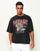 Just Cavalli Tricou Savage Leopard | Oversize fit