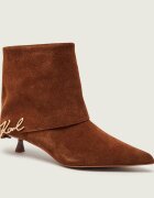 Karl Lagerfeld Botine cu toc subțire Pasha | piele întoarsă