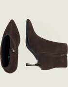 Karl Lagerfeld Botine cu toc subțire Sienna | piele întoarsă