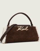 Karl Lagerfeld Cufăr K/Signature | piele întoarsă | shearling