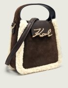Karl Lagerfeld Cufăr K/Signature | piele întoarsă | shearling