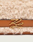 Karl Lagerfeld De piele geantă pe umăr K/Autograph | shearling