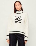 Karl Lagerfeld Guler înalt Soutache Autograph | Loose fit cu adaos de lână