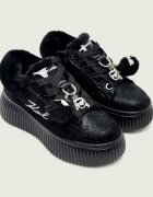 Karl Lagerfeld Sneakers Kreeper Lo Embro PomPom Lo | shearling | piele întoarsă