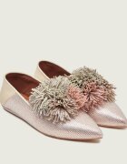 Kurt Geiger Balerini POM POM POINT cu adaos de piele