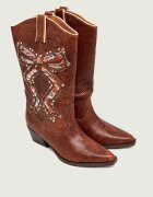 Kurt Geiger De piele cizme cowboy Rodeo Bow