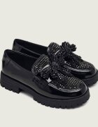 Kurt Geiger De piele pantofi loafer Bow Crystal