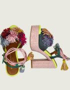 Kurt Geiger Sandale cu toc gros Pom Pom