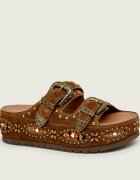 Kurt Geiger Șlapi Western Buckle | piele întoarsă
