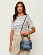 Lauren Ralph Lauren Denim cufăr Farrah cu adaos de piele