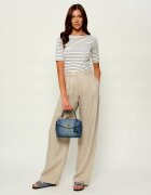 Lauren Ralph Lauren Denim cufăr Farrah cu adaos de piele