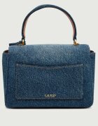 Lauren Ralph Lauren Denim cufăr Farrah cu adaos de piele