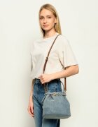 Lauren Ralph Lauren Denim geantă tip sac Blaike cu adaos de piele