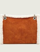 Lauren Ralph Lauren Geantă pe umăr Bradley | shearling | piele întoarsă