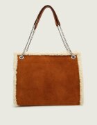 Lauren Ralph Lauren Geantă shopper Bradley | shearling | piele întoarsă
