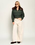 Liu Jo Geacă | Cropped Fit cu adaos de lână