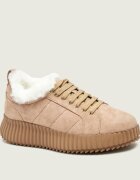 Marc Cain Căptușite sneakers | piele întoarsă | shearling