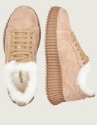 Marc Cain Căptușite sneakers | piele întoarsă | shearling
