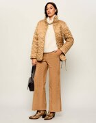 Marc Cain Pantaloni Warri | Relaxed fit | piele întoarsă