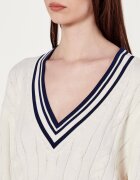 Marc Cain Pulover | Relaxed fit | cu adaos de mătase și cașmir
