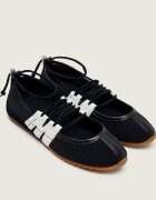 MARC JACOBS Balerini The 400 Bleeckerima Mary Jane cu adaos de piele