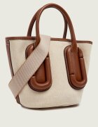 MARC JACOBS Cufăr Babe Small Tote In Canvas cu adaos de piele