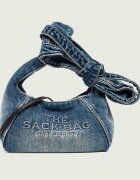 MARC JACOBS De blugi geantă pe umăr The Bow Denim Mini Sack Bag