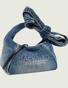 MARC JACOBS De blugi geantă pe umăr The Bow Denim Mini Sack Bag