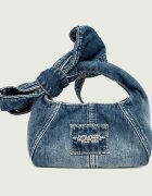 MARC JACOBS De blugi geantă pe umăr The Bow Denim Mini Sack Bag