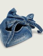 MARC JACOBS De blugi geantă pe umăr The Bow Denim Mini Sack Bag