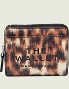 MARC JACOBS De piele portofel Leather Mini Compact Wallet In Leopard
