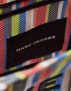 MARC JACOBS Geantă de plajă The Stripe Mesh Large Tote Bag cu adaos de piele