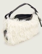 MARC JACOBS Geantă pe umăr Scene Large Shoulder Bag In Grunge Fur | shearling cu adaos de piele