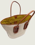 MARC JACOBS Geantă shopper Babe Tote In Canvas cu adaos de piele