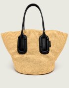 MARC JACOBS Geantă shopper + borsetă Babe Ttote In Wowen cu adaos de piele