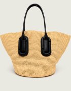 MARC JACOBS Geantă shopper + borsetă Babe Ttote In Wowen cu adaos de piele