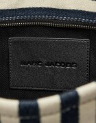 MARC JACOBS Geantă shopper The Stripe Canvas Medium Tote Bag cu adaos de piele
