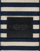 MARC JACOBS Geantă shopper The Stripe Canvas Medium Tote Bag cu adaos de piele
