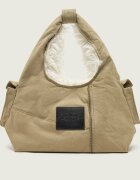 MARC JACOBS Hobo Sack Bag In Cargo Fur Canvas | shearling
