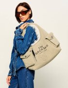 MARC JACOBS Hobo Sack Bag In Cargo Fur Canvas | shearling