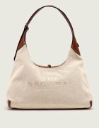 MARC JACOBS Hobo The Leather-Trim Canvas Belted Sack Bag cu adaos de piele