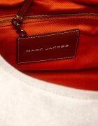 MARC JACOBS Hobo The Leather-Trim Canvas Belted Sack Bag cu adaos de piele
