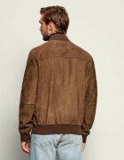 Milestone Geacă de piele bomber MSJoshua | regular fit cu adaos de lână