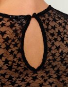 One Teaspoon De dantelă bluză Black magic star | Slim Fit
