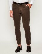 Oscar Jacobson Pantaloni Denz | Slim Fit | catifea reiată
