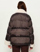 PARAJUMPERS Geacă de puf CHYNA | shearling | regular fit cu adaos de piele