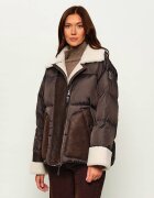 PARAJUMPERS Geacă de puf CHYNA | shearling | regular fit cu adaos de piele