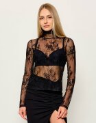 Patrizia Pepe De dantelă guler înalt | Slim Fit