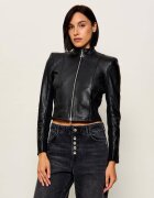 Patrizia Pepe Geacă de piele | Cropped Fit
