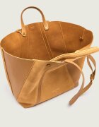 Patrizia Pepe Geantă shopper + borsetă (In)Complete | piele întoarsă cu adaos de piele